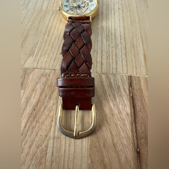 Vintage Relic ZR 38025 Skeleton Faceted prism crystal watch NEW BATTERY - Picture 7 of 13